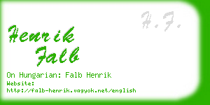 henrik falb business card